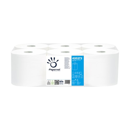 Rolo Espiral 100mx17,9cm 17,5g 2Fls PAPERNET Picotado 6un