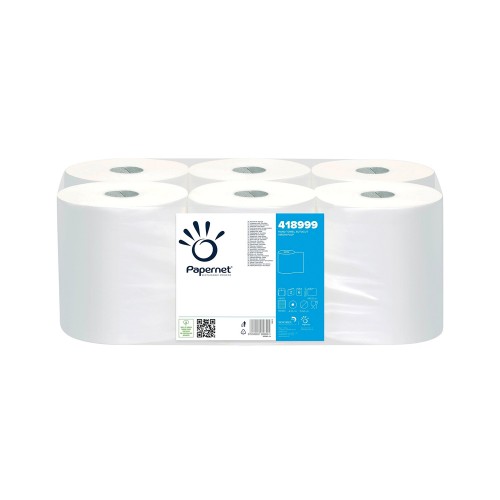 Rolo Toalhas Mão AutoCorte 100mx19,2cm 18,5g 2Fls 6un