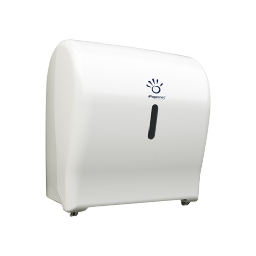 Dispensador Toalhas Rolo c/ Auto-Corte Paper Branco