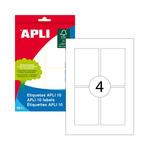 Etiquetas 053x082mm 10Fls Branco Apli 40un