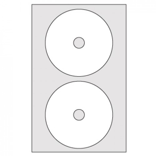 Etiquetas 117mm Multi3 para CD ou DVD 100 folhas 200un