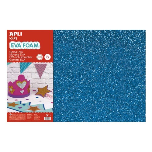 Placa de Cor Musgami Azul Purpurinas 40x60cm 2mm 3Fls