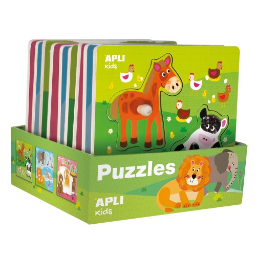 Puzzles Animais Cx Expositor 9un