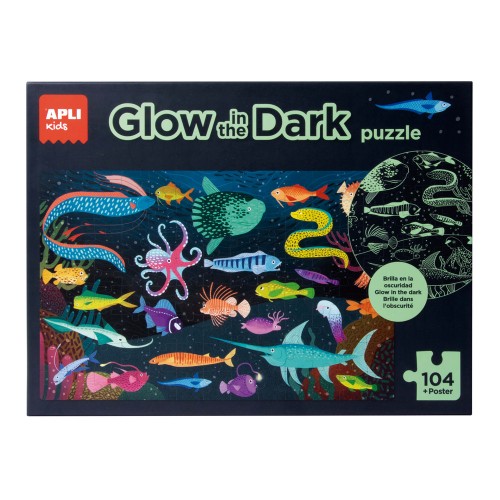 Jogo Educativo Puzzle Apli Fluor Oceano 104 Peças