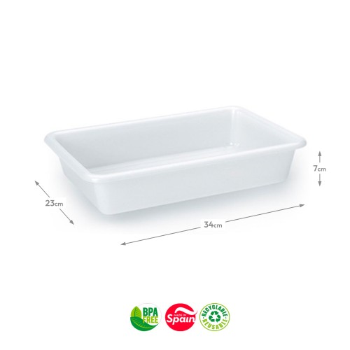 Tabuleiro Hotelaria 34x23x7cm 3,6L Branco