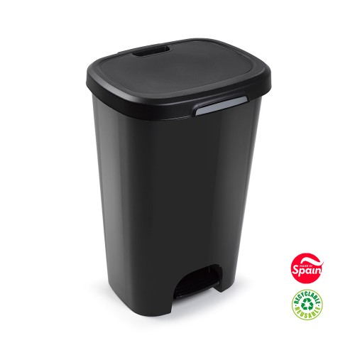 Contentor 50L Plástico c/Pedal Preto