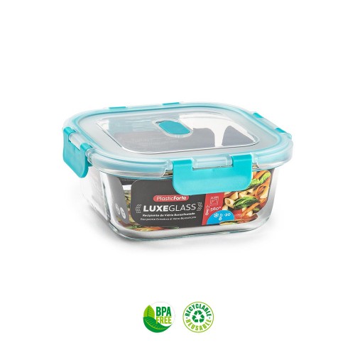 Caixa Hermética Vidro c/ Válvula Luxe 800ml Sortido