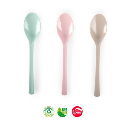 Colheres Plástico Reutilizáveis 26cm Sortido 6un