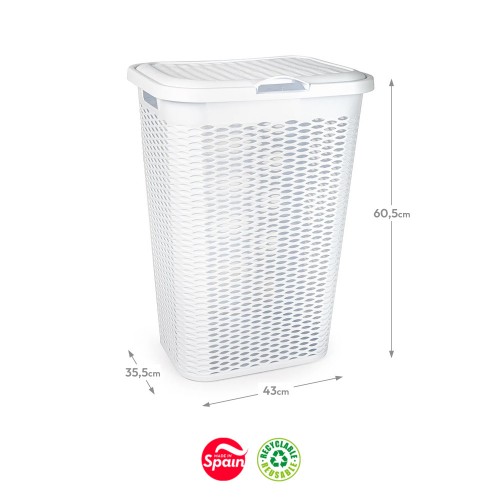 Cesto Roupa 51L Branco