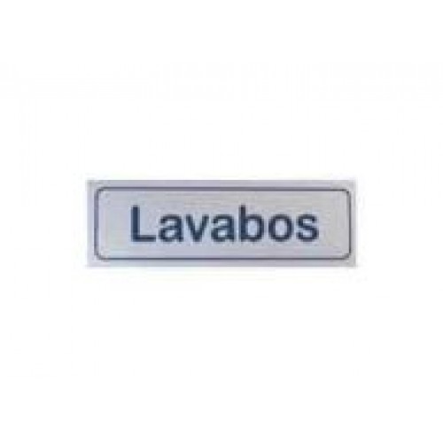 Sinalética Lavabos Plástico Adesivo 17x5.5mm
