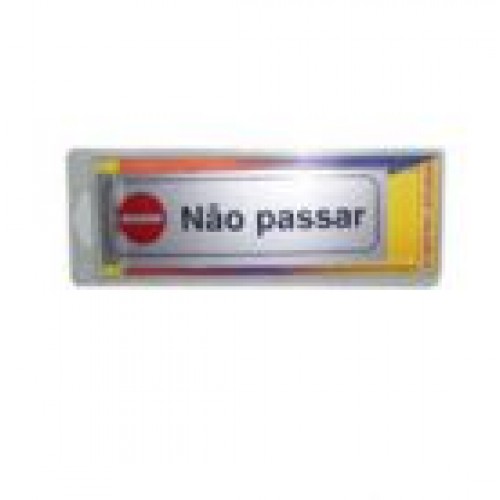 Sinalética Não Passar Plástico Adesivo 17x5.5mm