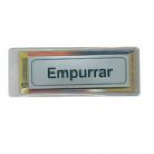 Sinalética Empurrar Plástico Adesivo 17x5.5mm
