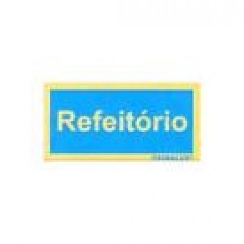 Sinalética Refeitório Plástico Adesivo 17x5.5mm