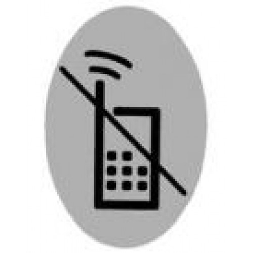 Sinalética Proibido Telemóveis Plástico Adesivo Oval