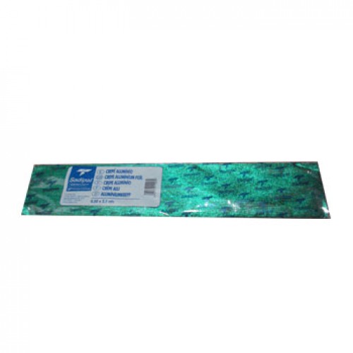 Papel Crepe Verde Metalizado 50x150cm Rolo