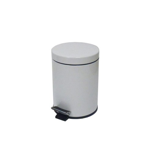 Papeleira 03L Metal Aço Revestido c/Pedal Branco