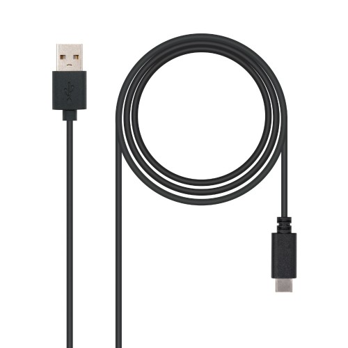 Cabo USB-A 2.0 Macho para USB-C Macho 1m