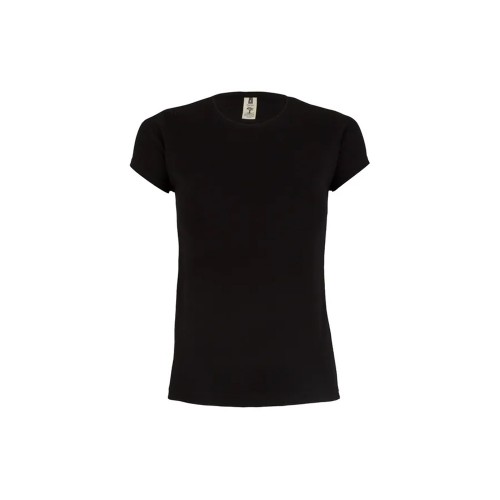 T-Shirt Mulher Algodão 155g Preto Tamanho M