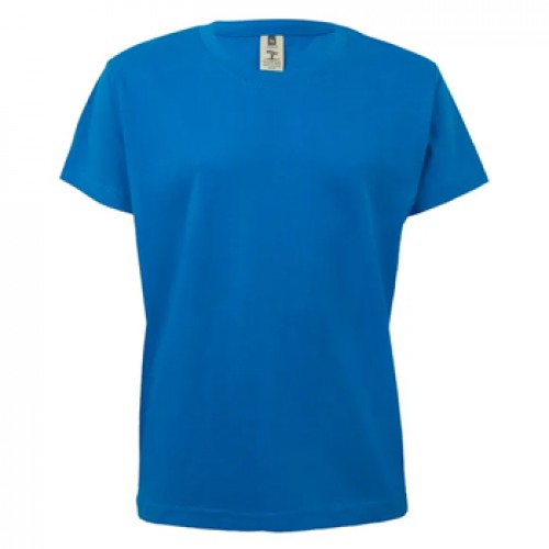 T-Shirt Criança Algodão 155g Azul Turquesa Tamanho 3/4