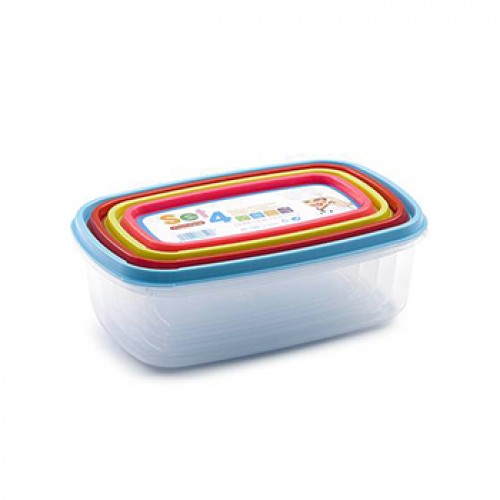 Caixas Herméticas 250 a 1000ml 4un
