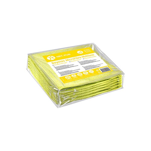 Pano Microfibra Terry 35x38cm 240g Amarelo Pack 5un