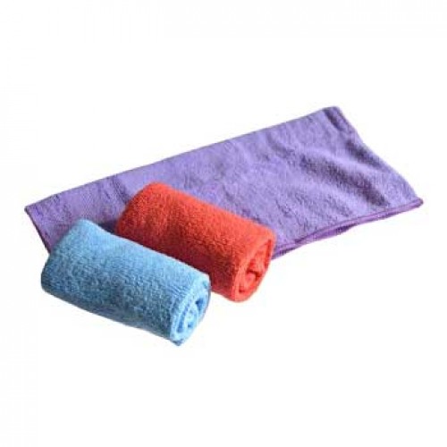 Pano Microfibras 32x32cm Roxo/Azul/Vermelho 3un