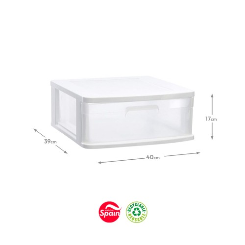 Bloco 1 Gaveta Plástico Sena 40x39x17cm Branco