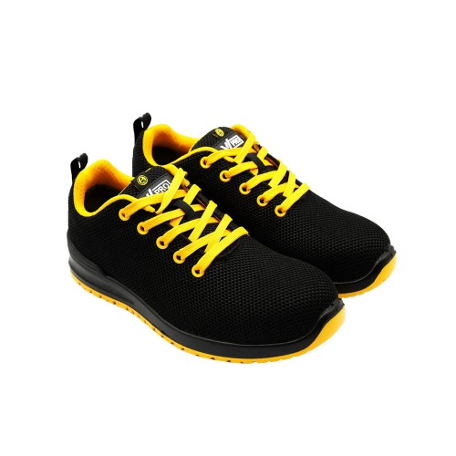 Sapatos Segurança Tamanho 42 Baixo S1P ESD SRC Preto/Amarelo