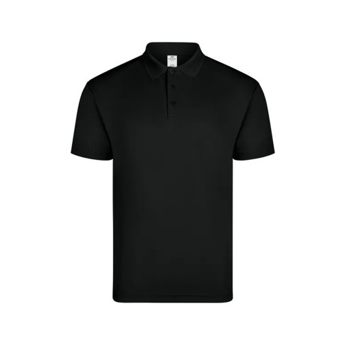 Polo Adulto Manga Curta CoolPass 160g Preto Tamanho L