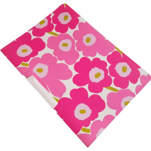 Dossier Plast c/Clip Marimekko 325x245mm Rosa-1un