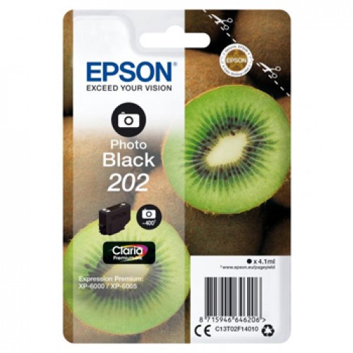 Tinteiro Epson 202 Preto Foto C13T02F14010 4,1ml