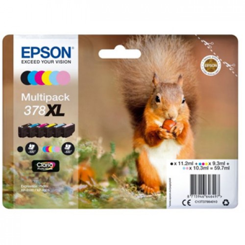 Pack Tinteiros Epson 378XL 6 Cores C13T37984010