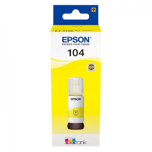 Tinteiro Epson 104 Amarelo C13T00P440 70ml 7500 Pág.