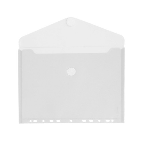 Bolsa Envelope A4 Fecho Velcro Plástico c/Furos Transparente
