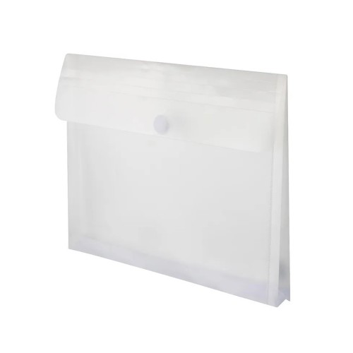 Bolsa Envelope A4 Fecho Velcro Plástico c/Fole Transparente