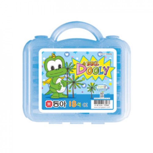 Lápis Oil Pastels Dooly Conjunto Mala com 24 cores