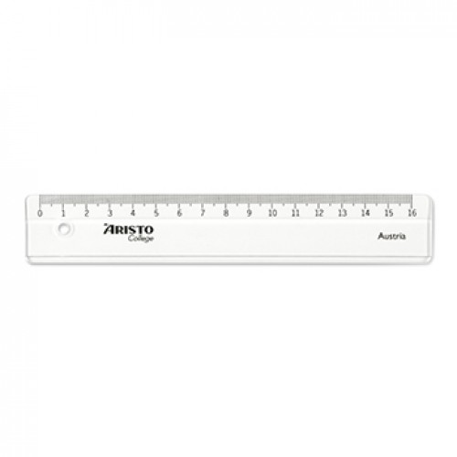 Régua Plástico Cristal 16cm Aristo Geocollege AR23017