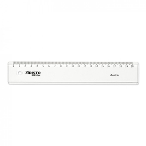 Régua Plástico Cristal 20cm Aristo Geocollege AR23022