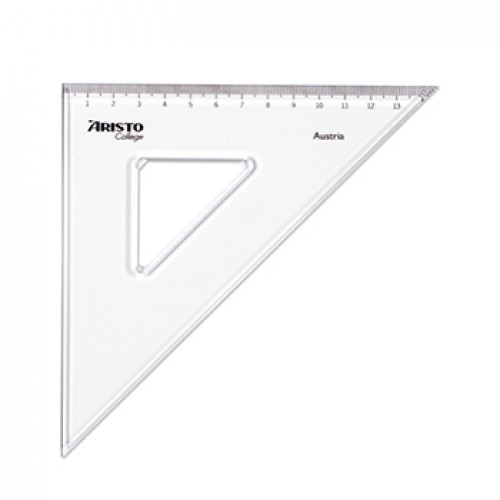 Esquadro Plástico Cristal 45G-20cm Aristo Geocollege AR23420