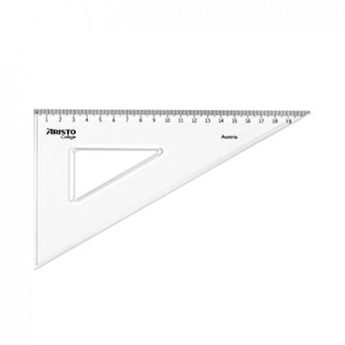 Esquadro Plástico Cristal 60G-20cm Aristo Geocollege AR23620