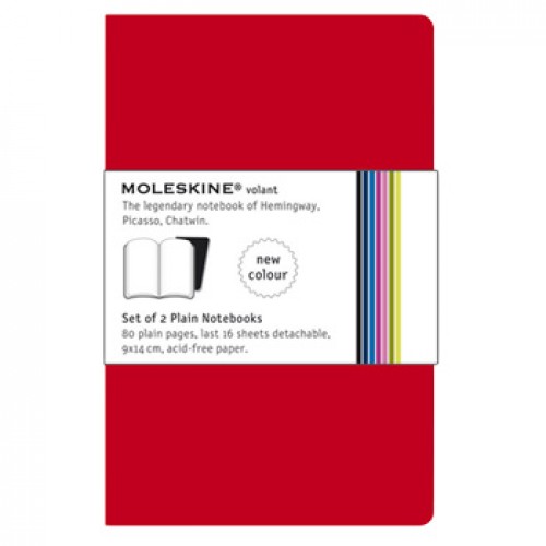Volant de Bolso Pautado Moleskine Vermelho 2un